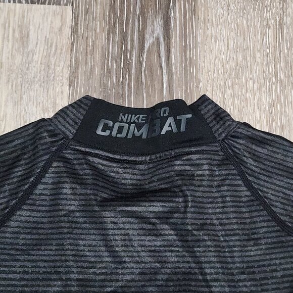 Nike Pro Combat Hyperwarm Black Compression Shirt Long Sleeve Men’s M - Picture 6 of 8